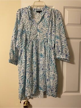 Light Blue Floral Tiered Casual Dress by A New Day